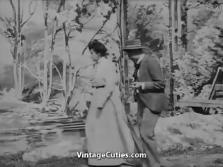 처음으로 포도 수확 하드 코어 빌어 먹을 영화 1900s 1900s 레트로
