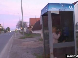 Old blondinka garry pleases a stranger
